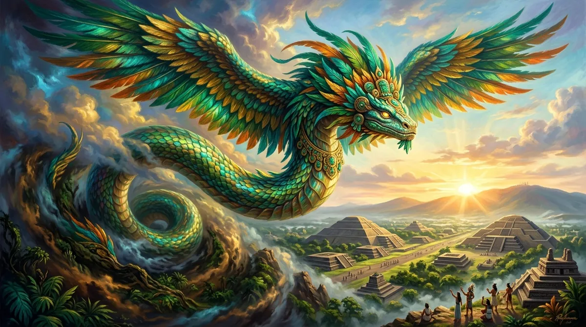 Quetzalcóatl — ilustração mitológica