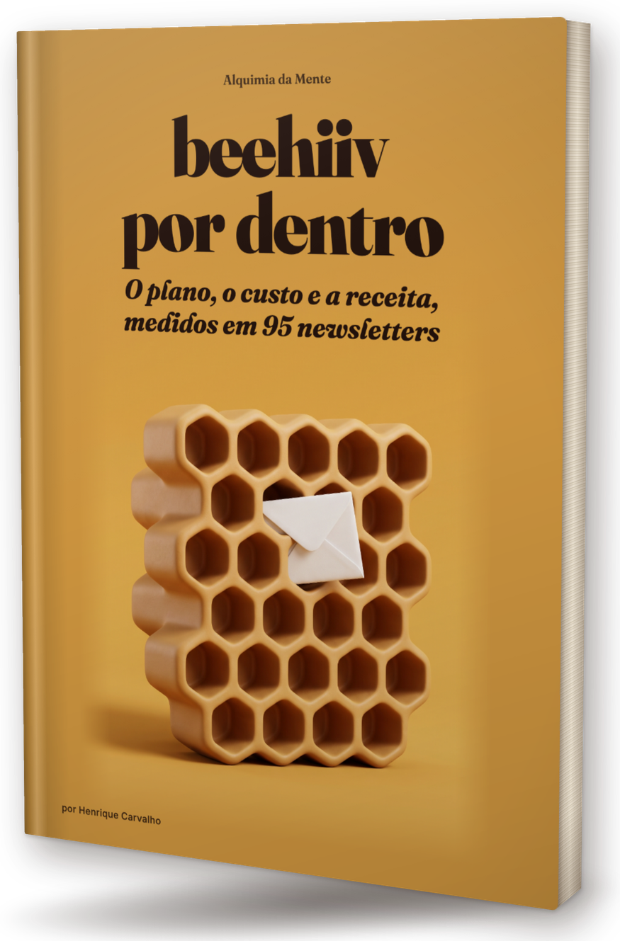 Capa do PDF: Guia beehiiv em português: o plano, o custo e a receita medidos em 95 newsletters (2026)