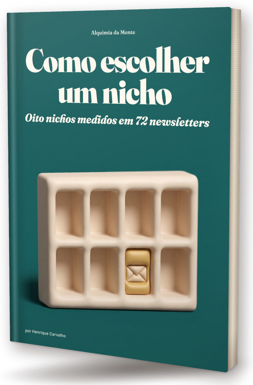 Capa do PDF: Como escolher um nicho pra newsletter: oito nichos medidos em 72 newsletters (2026)