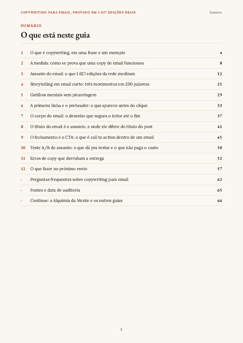 Sumário, página 2 do PDF