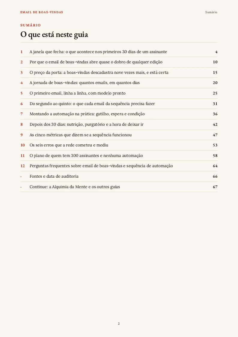 Sumário, página 2 do PDF