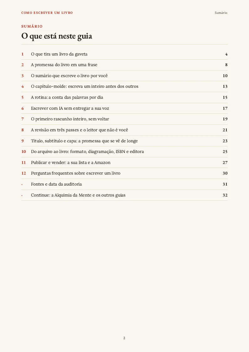 Sumário, página 2 do PDF