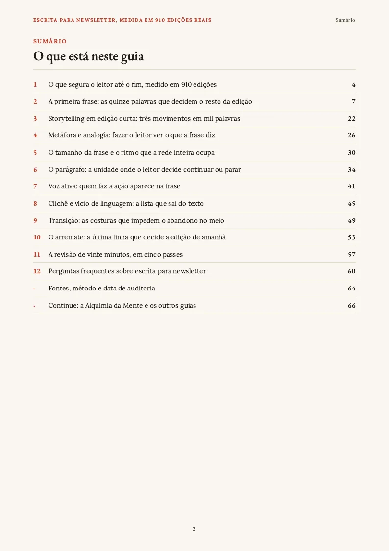 Sumário, página 2 do PDF