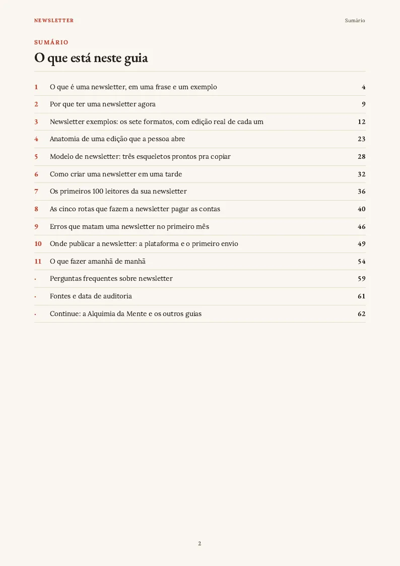 Sumário, página 2 do PDF