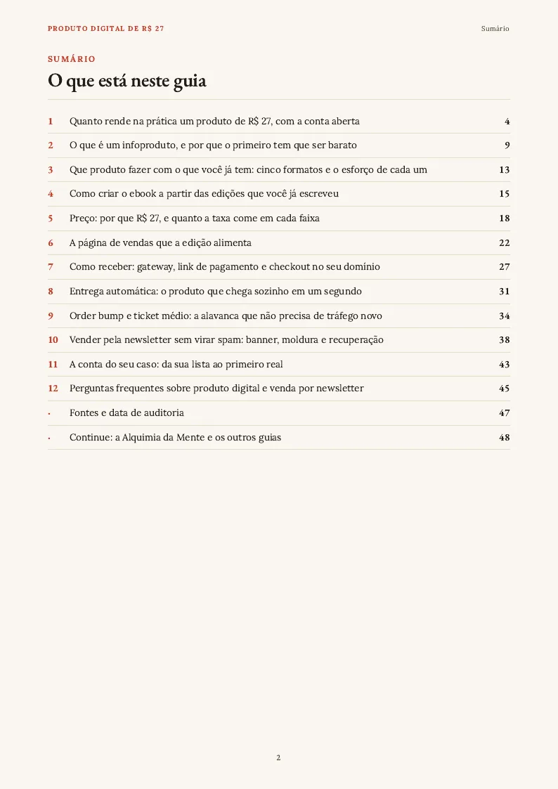 Sumário, página 2 do PDF