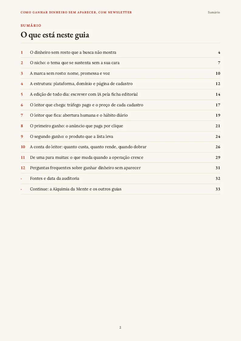 Sumário, página 2 do PDF