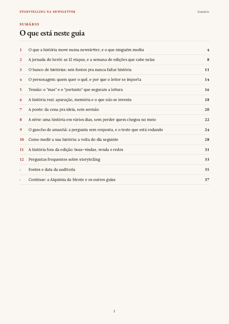 Sumário, página 2 do PDF