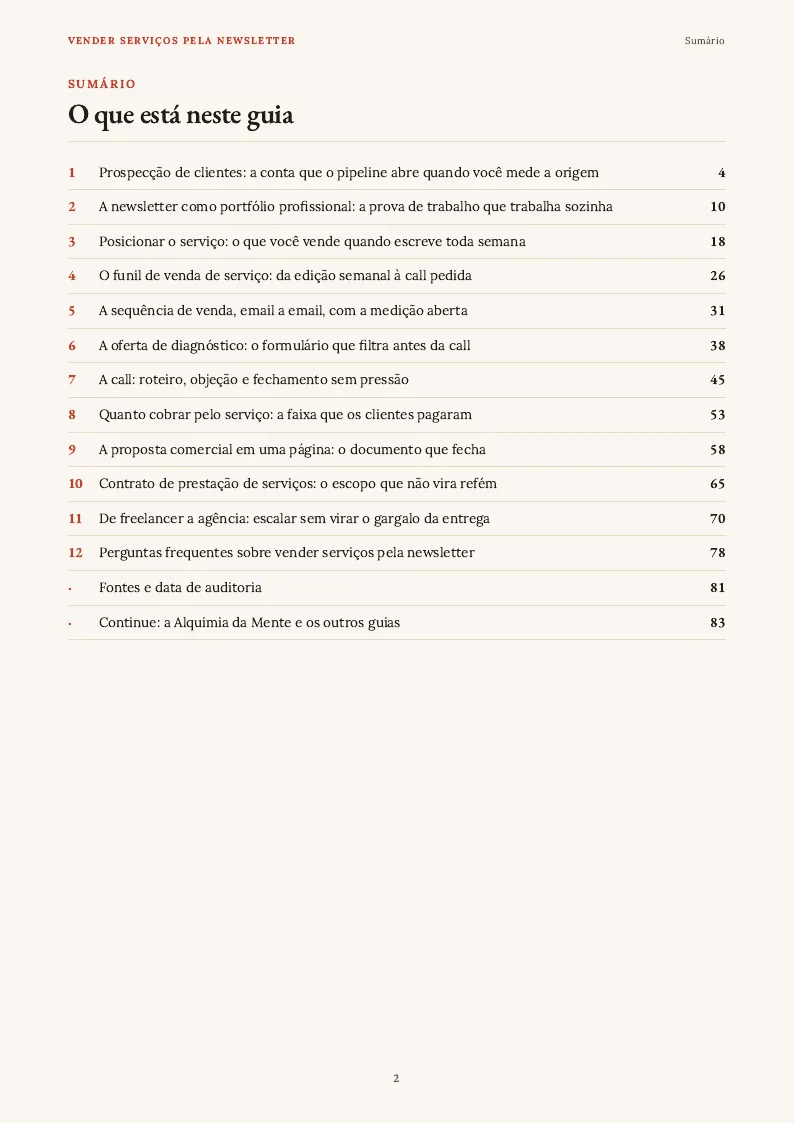 Sumário, página 2 do PDF