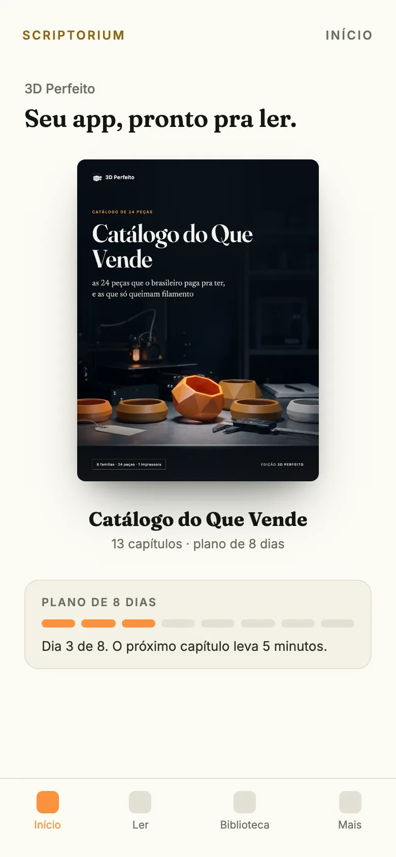 O app no celular