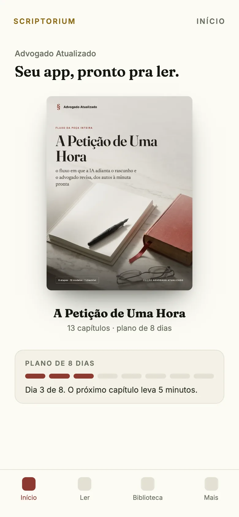 O app no celular