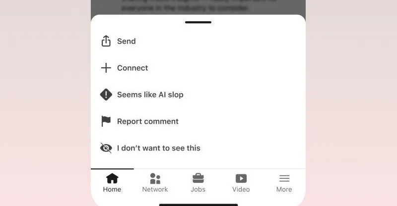 Mais de 1 milhão de pessoas já clicaram no botão anti IA do LinkedIn