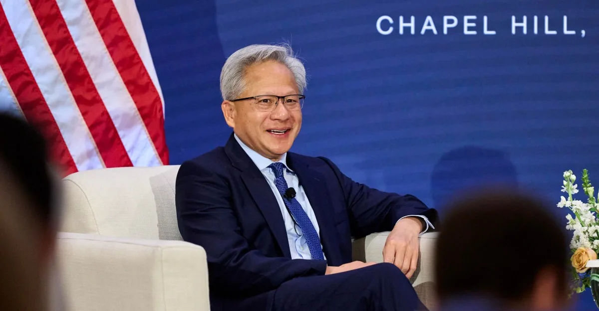 Jensen Huang põe Trump no viva-voz e diz não ao freio da IA