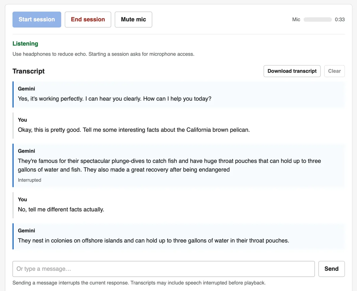Google lança Gemini Live com dois modelos de voz em tempo real
