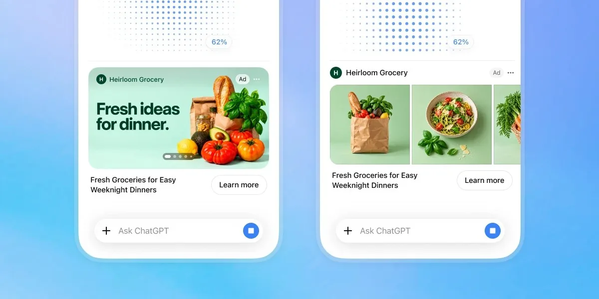 OpenAI lança anúncios visuais ao lado dos resultados de geração de imagens