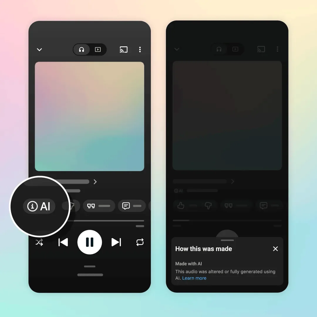 YouTube Music e Deezer vão deixar claro o que foi feito por IA