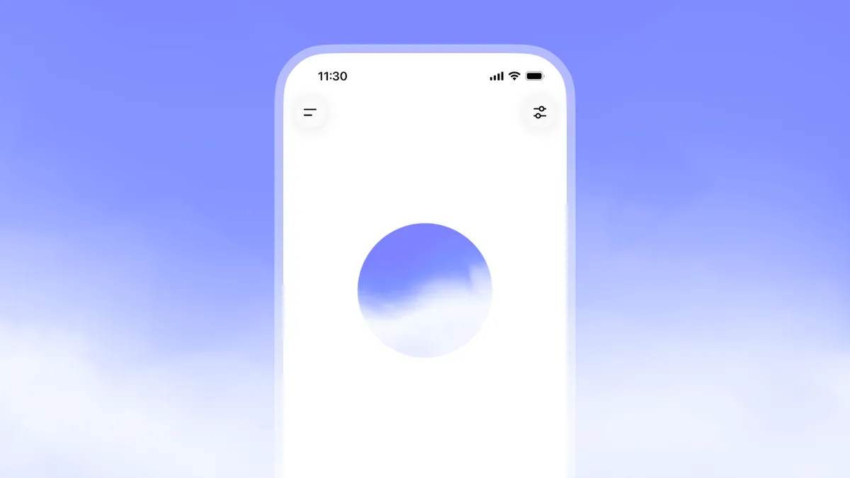 Arte oficial da OpenAI mostrando a interface de voz do GPT-Live num celular