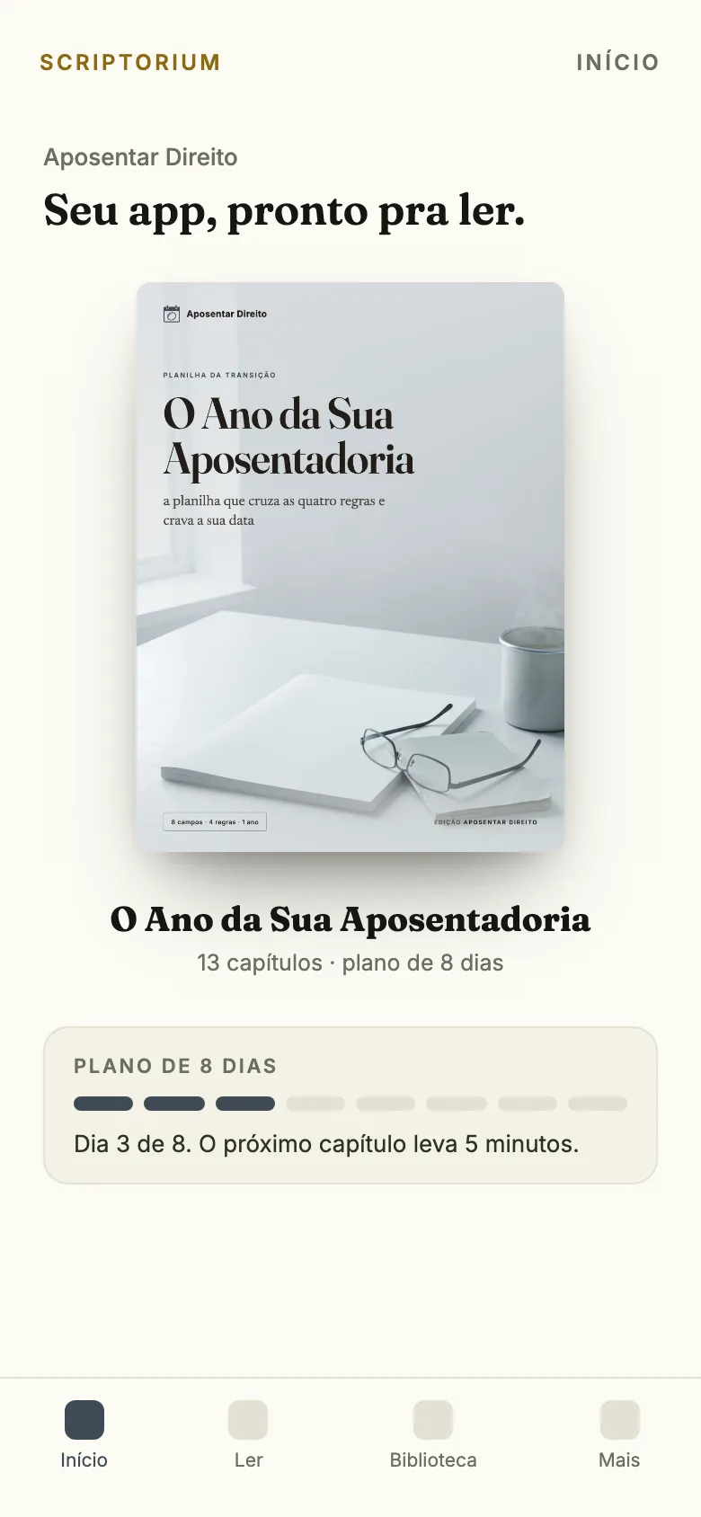 O app no celular