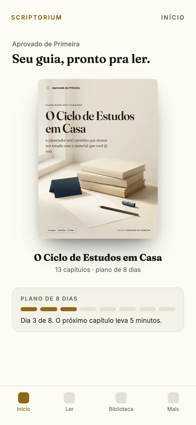 O app no celular