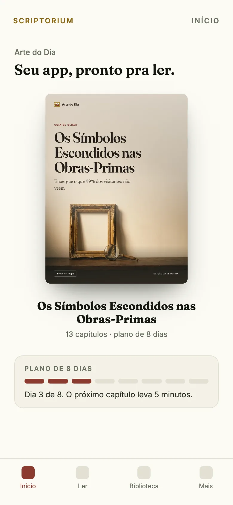 O app no celular