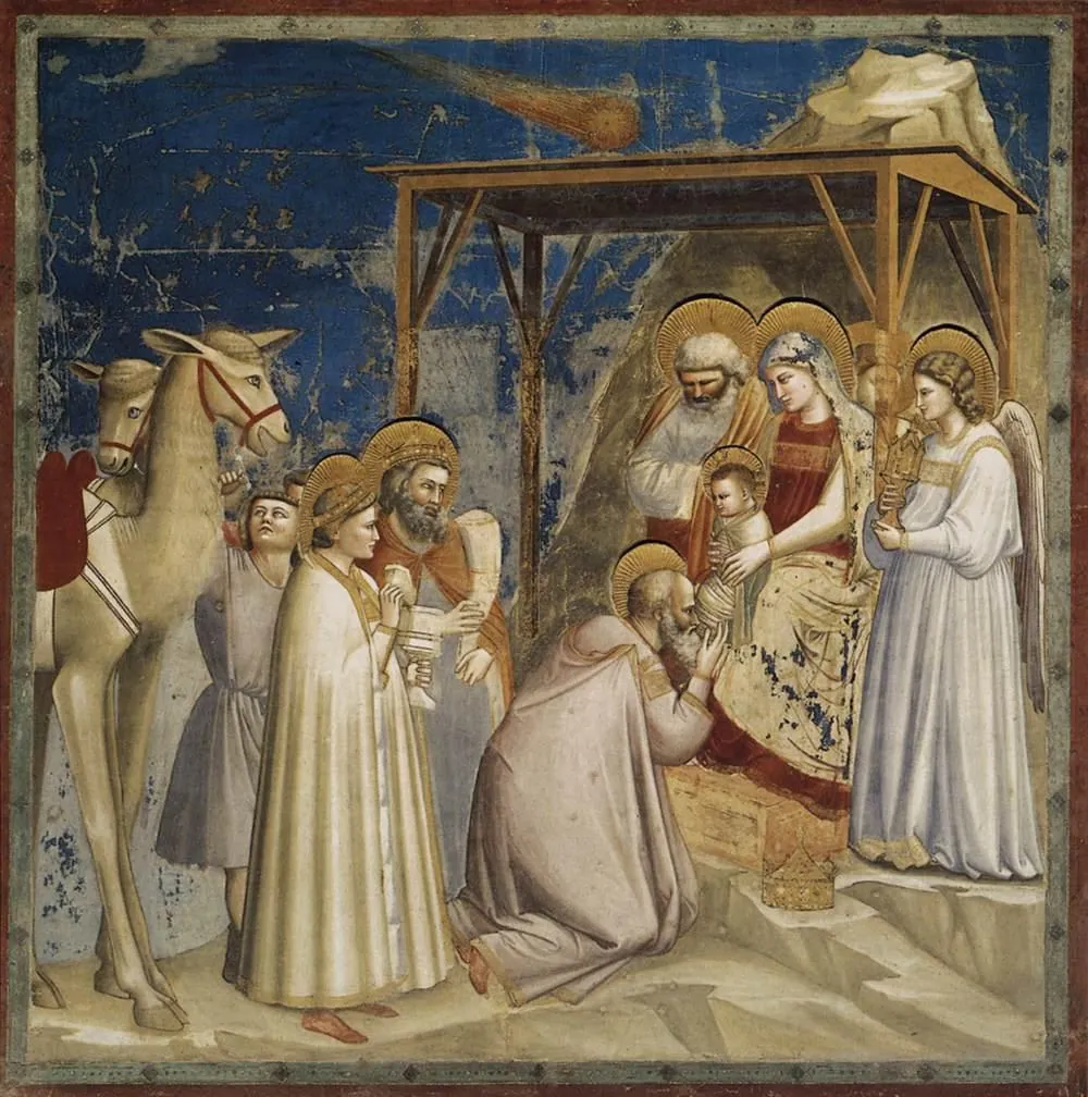 A Adoração dos Magos de Giotto na Capela Scrovegni