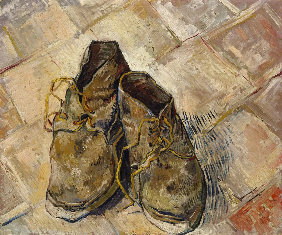 Par de botas de couro gastas pintado por Van Gogh em 1888