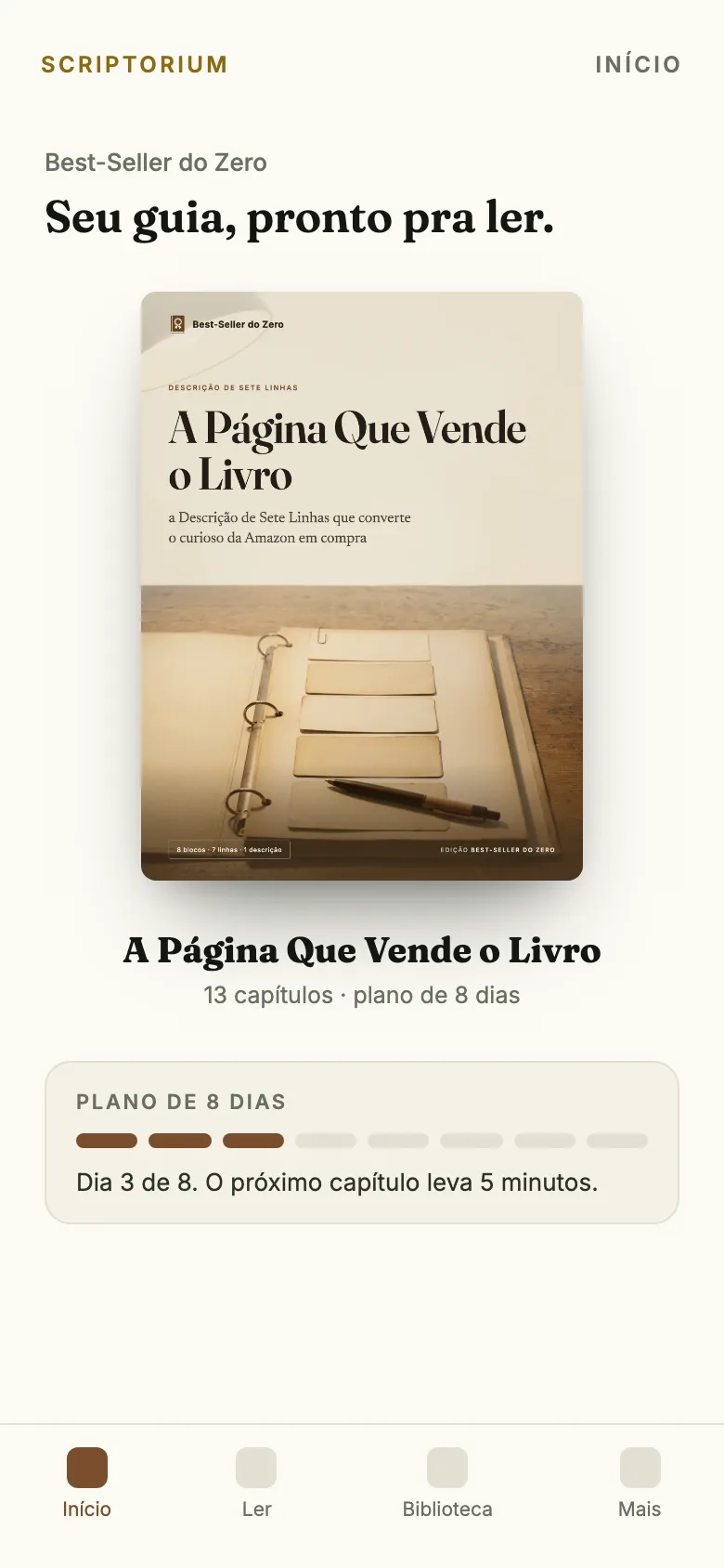 O app no celular