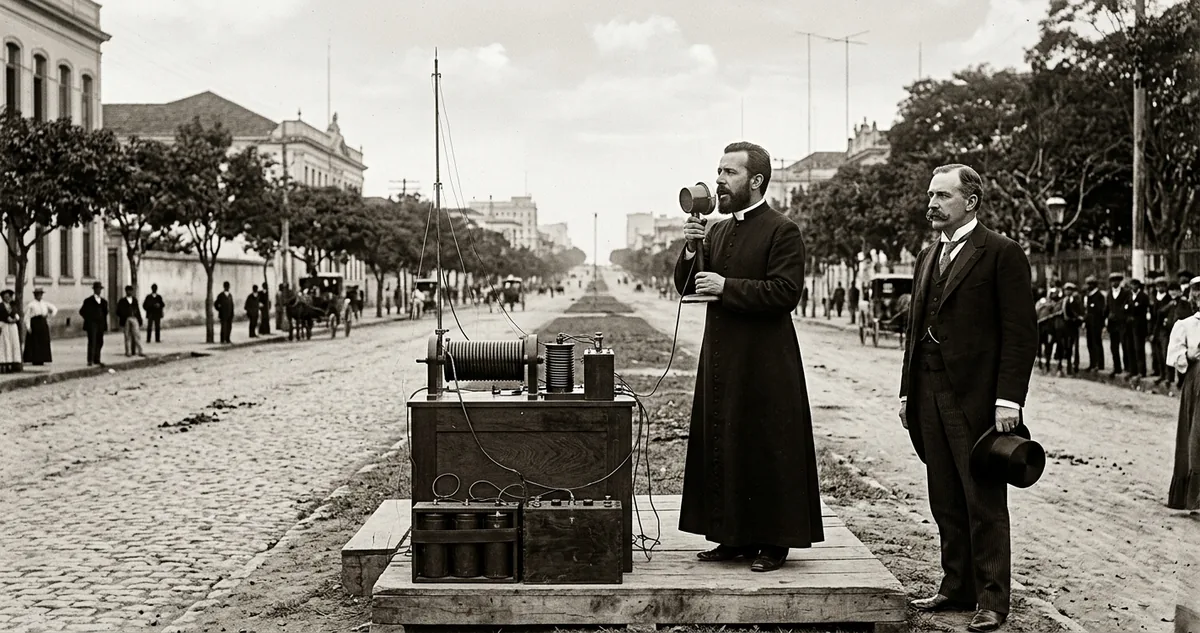 O alto da Avenida Paulista, em São Paulo, de onde o padre Roberto Landell de Moura transmitiu voz sem fio até o morro de Santana em 3 de junho de 1900.