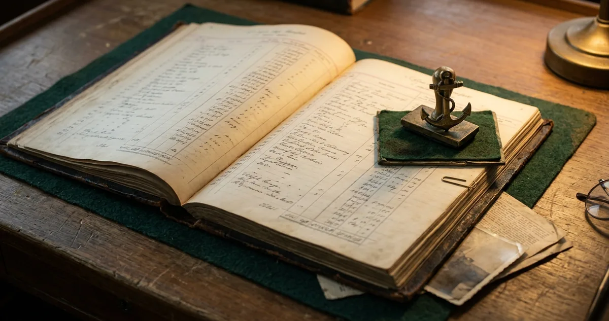 Carta régia manuscrita de 1808 aberta sobre mesa de arquivo, ao lado do selo da Coroa portuguesa.