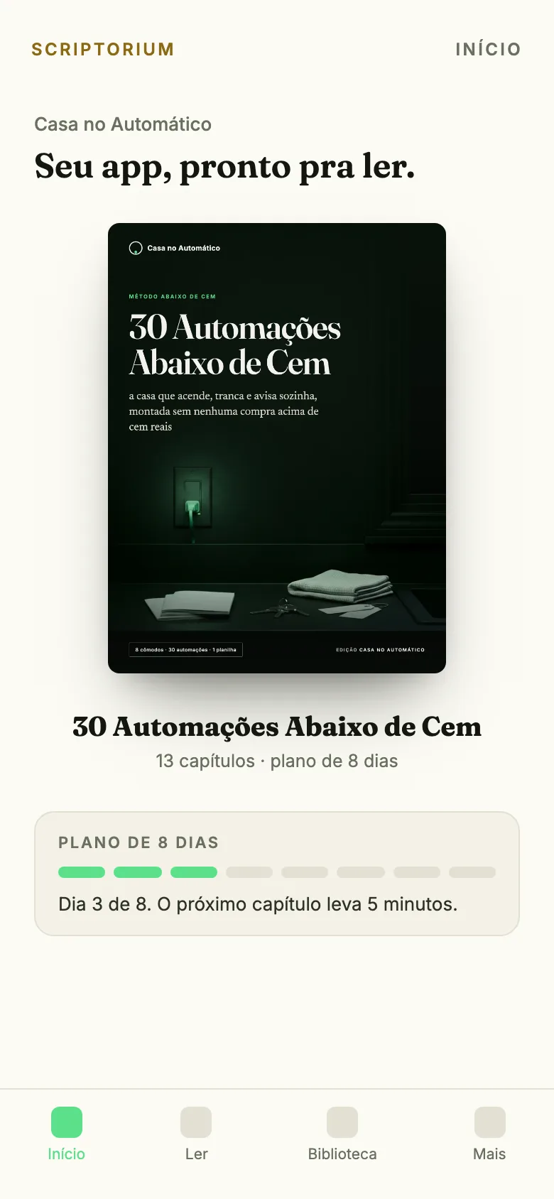 O app no celular