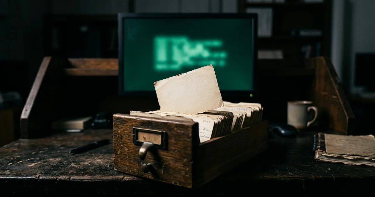 Etiqueta de desconto de papel rasgada ao meio sobre uma mesa escura com brilho verde