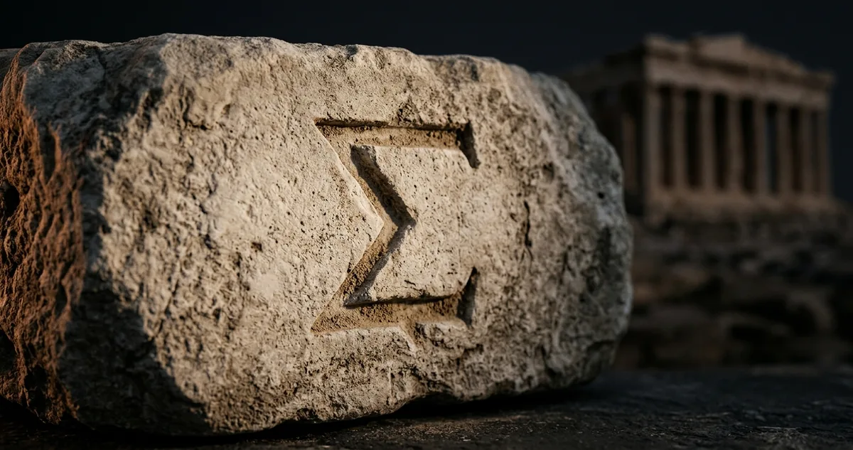 Laje de calcário de Rabatak gravada com letras gregas