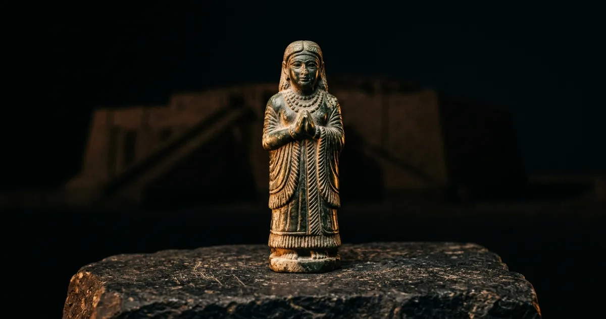 Muralhas de tijolo de barro de Gonur Depe na planície seca do Karakum