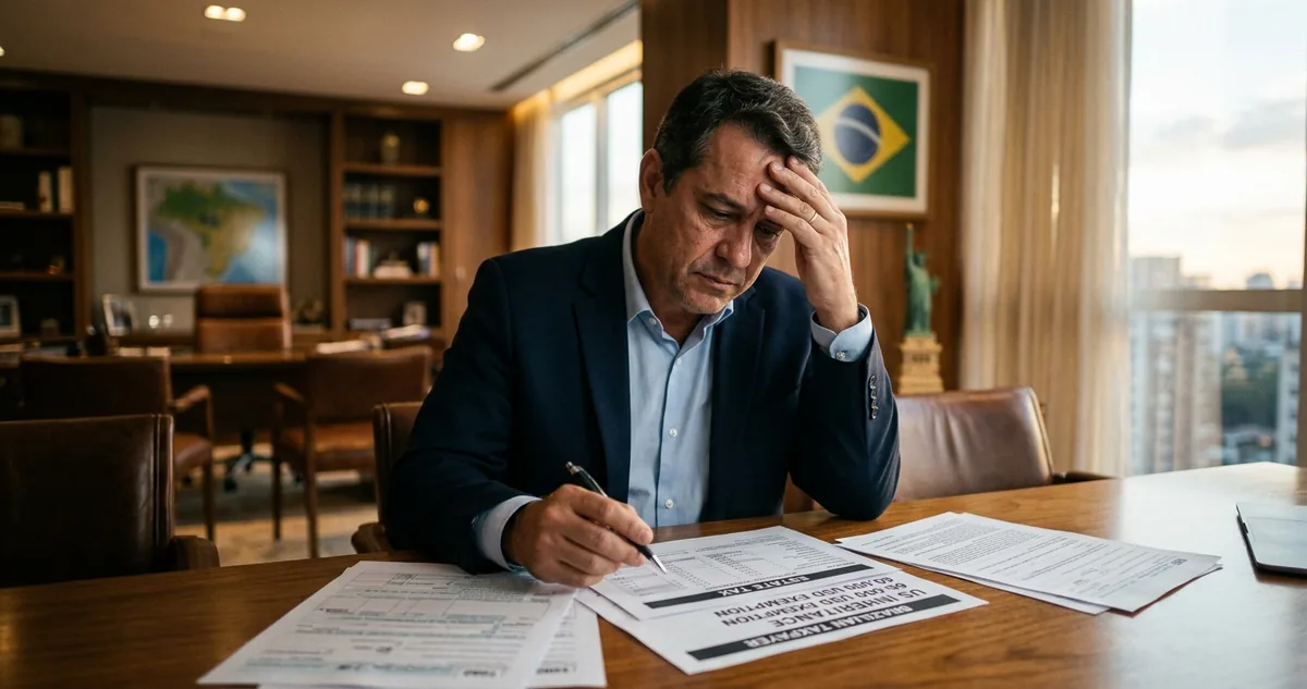 Chaves e uma pasta de documentos sobre a mesa de metal de um cofre de banco.