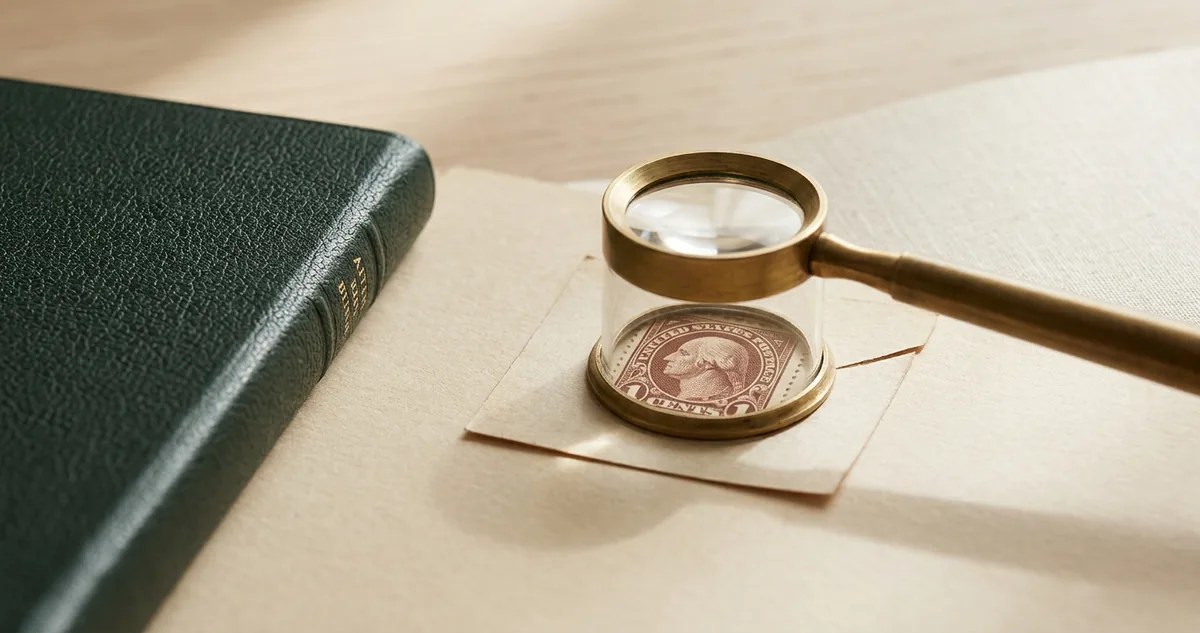 Recibo de compra de ações britânicas impresso sobre uma mesa escura, ao lado de uma caneta.