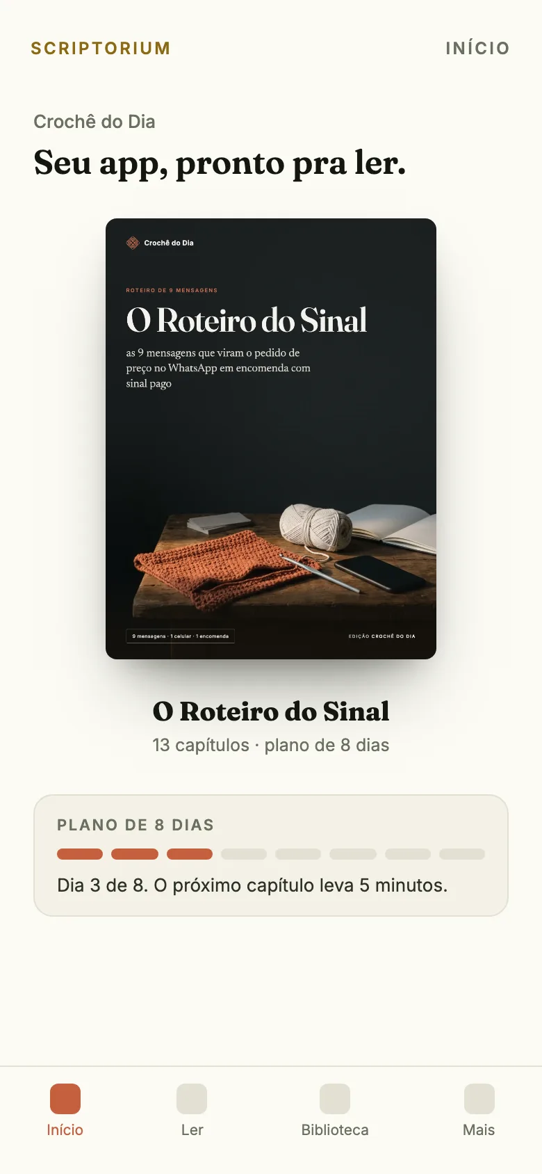 O app no celular