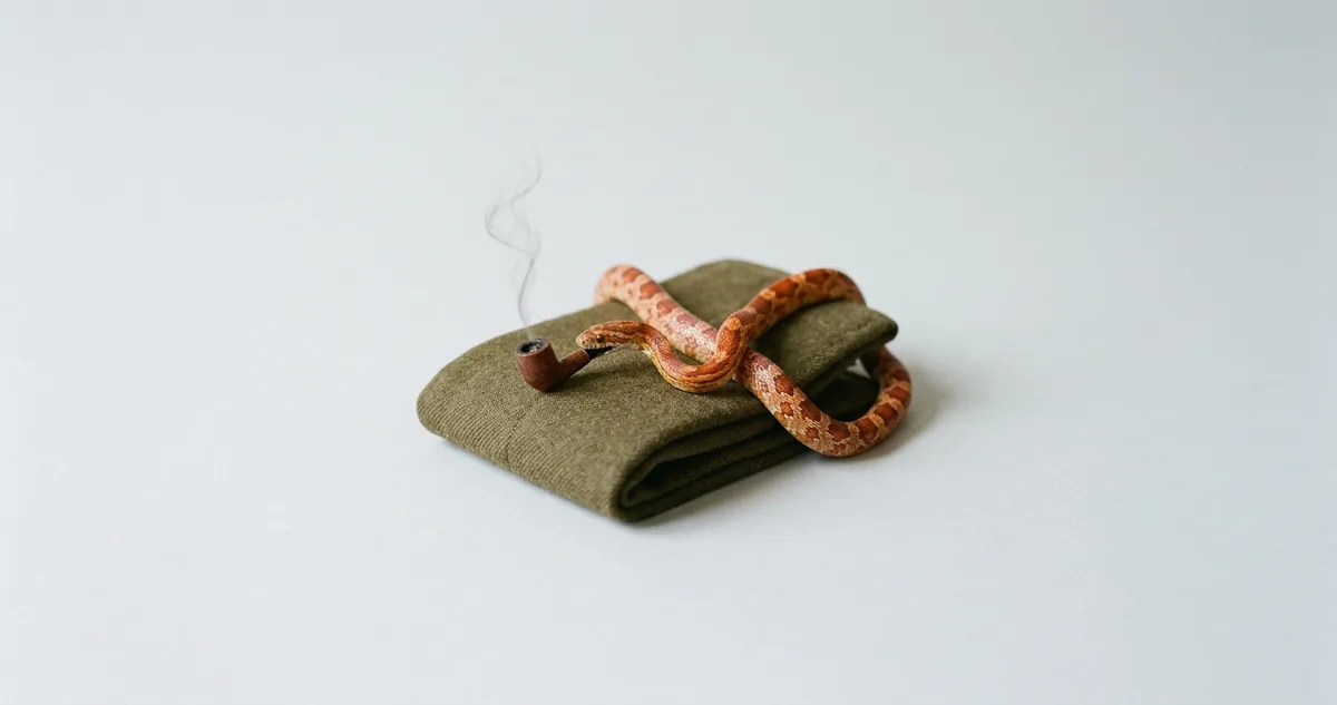 Soldado brasileiro de 1944 com o distintivo da cobra verde fumando cachimbo bordado no ombro da farda.