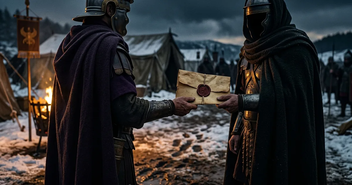A carta lacrada do médico de Pirro devolvida pelo cônsul Fabrício no acampamento romano, inverno de 278 a.C.