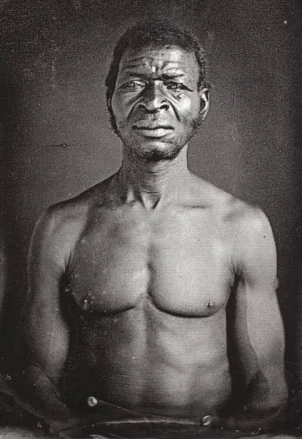 Daguerreótipo de Jack, homem escravizado em Columbia, Carolina do Sul, feito por Joseph T. Zealy em 1850
