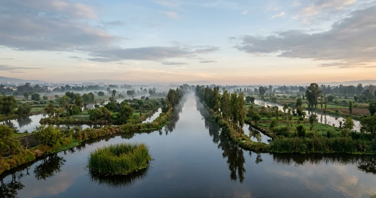 Centro hist&oacute;rico da Cidade do M&eacute;xico visto do alto, sobre o antigo leito do lago Texcoco.