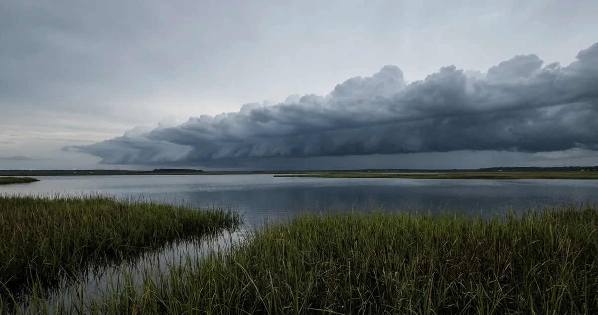 Rel&acirc;mpagos sobre a foz do rio Catatumbo, no lago de Maracaibo.