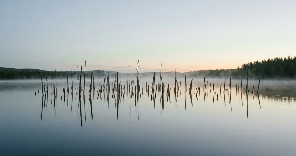 O lago Volta, no leste de Gana.