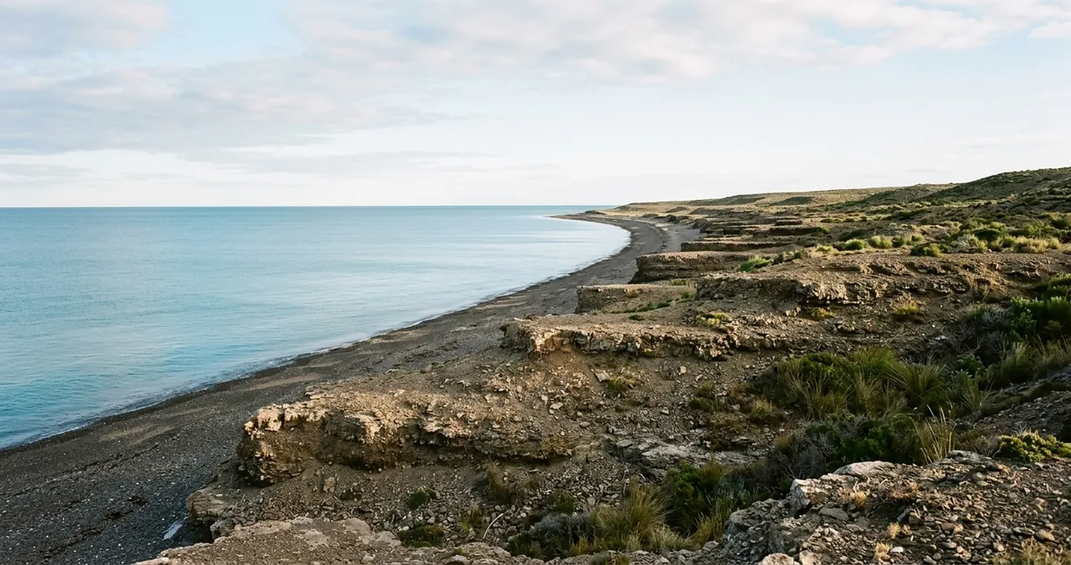 A costa rasa da baía de Hudson, no norte do Canadá.
