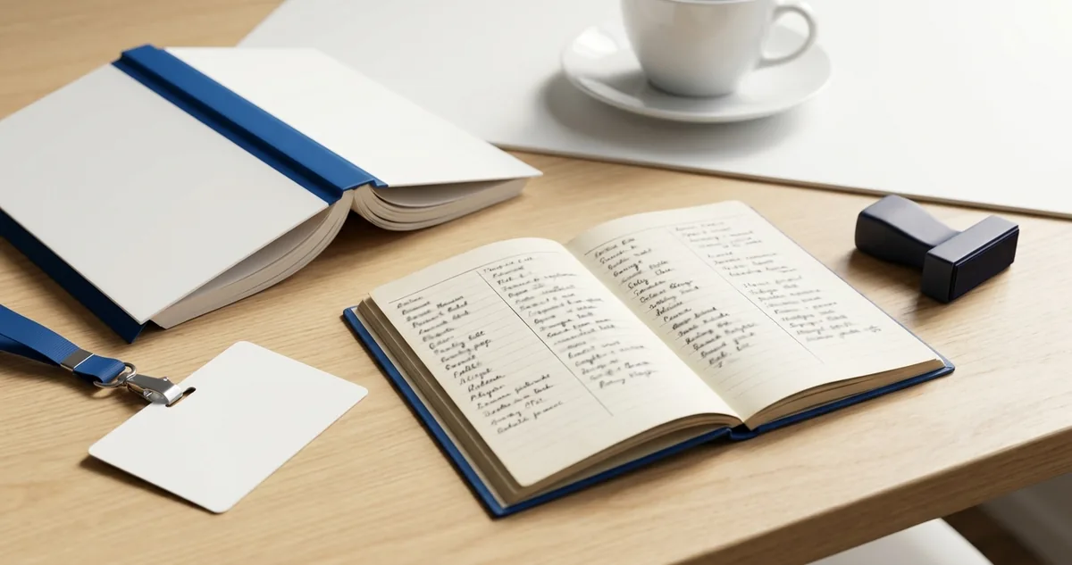 Notebook numa chamada de vídeo com cliente sobre a mesa de reunião.