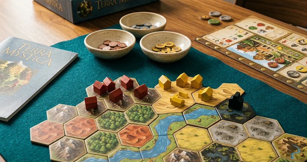 Terra Mystica: construir do lado do vizinho financia ele