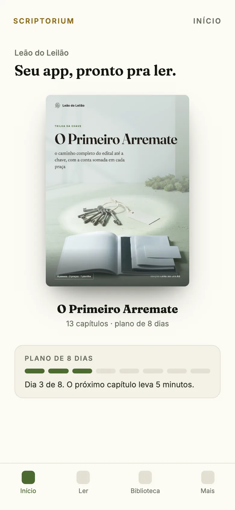 O app no celular