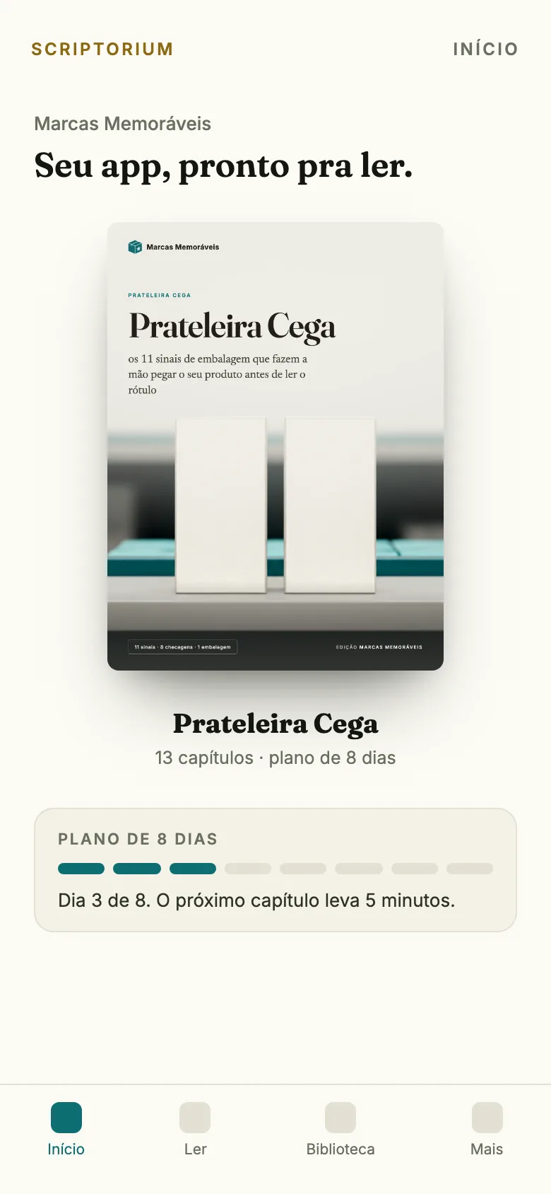 O app no celular