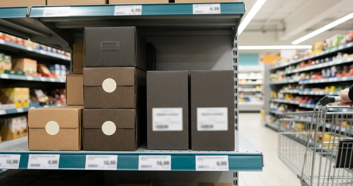 Garrafa quadrada de Johnnie Walker Blue Label com rótulo azul inclinado, e a caixa forrada.