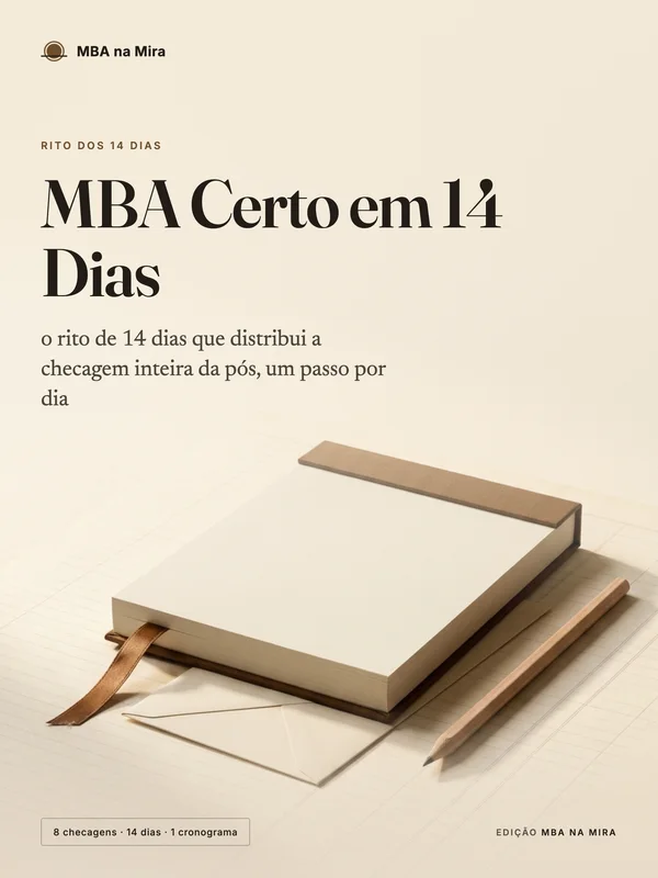 Capa do guia MBA Certo em 14 Dias