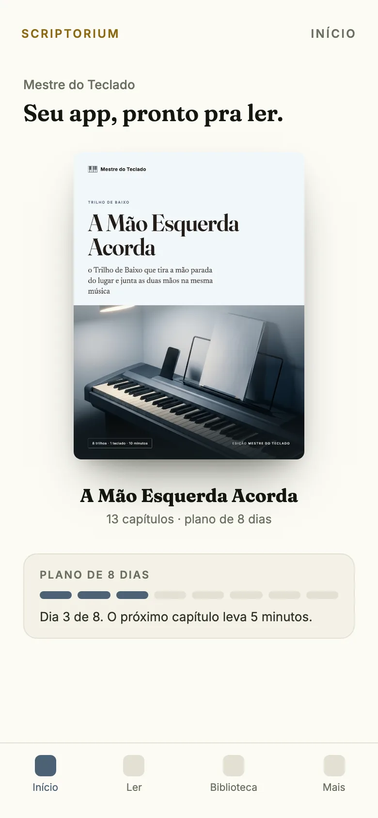 O app no celular