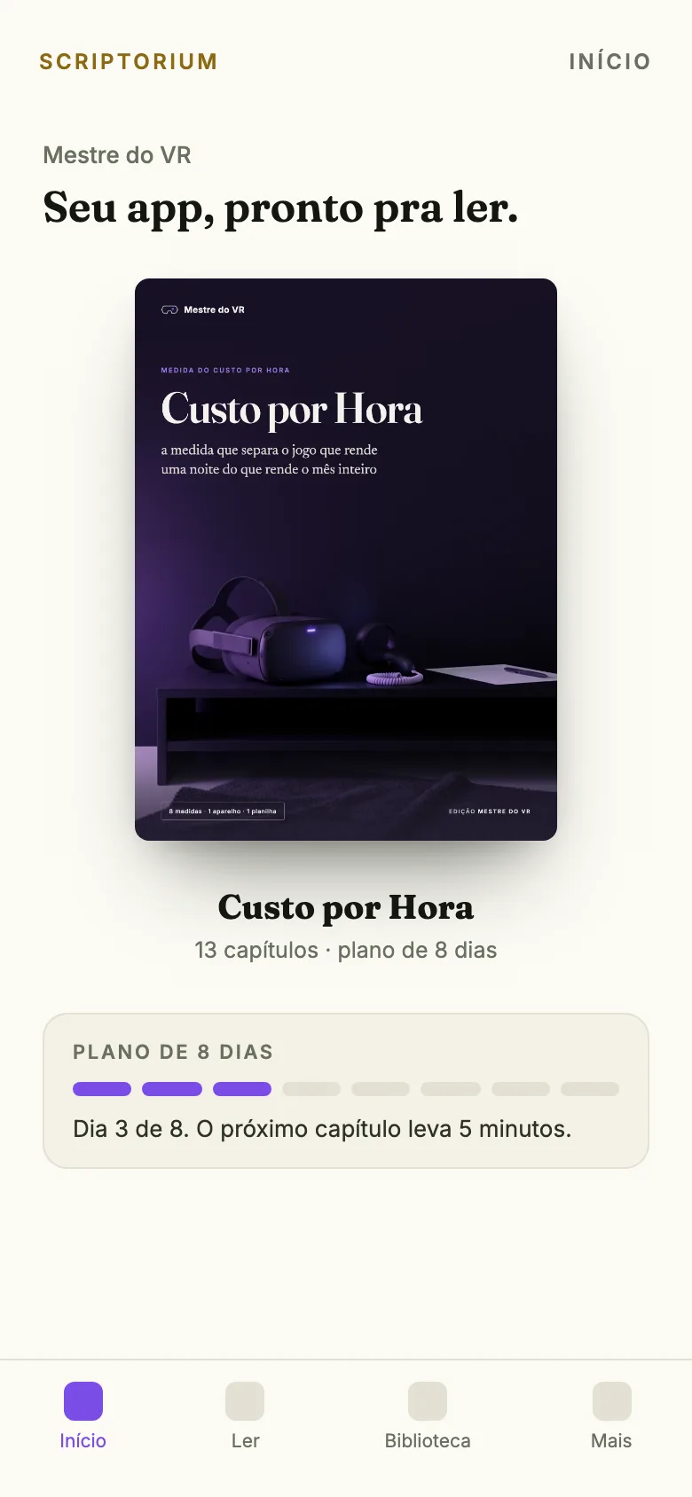 O app no celular